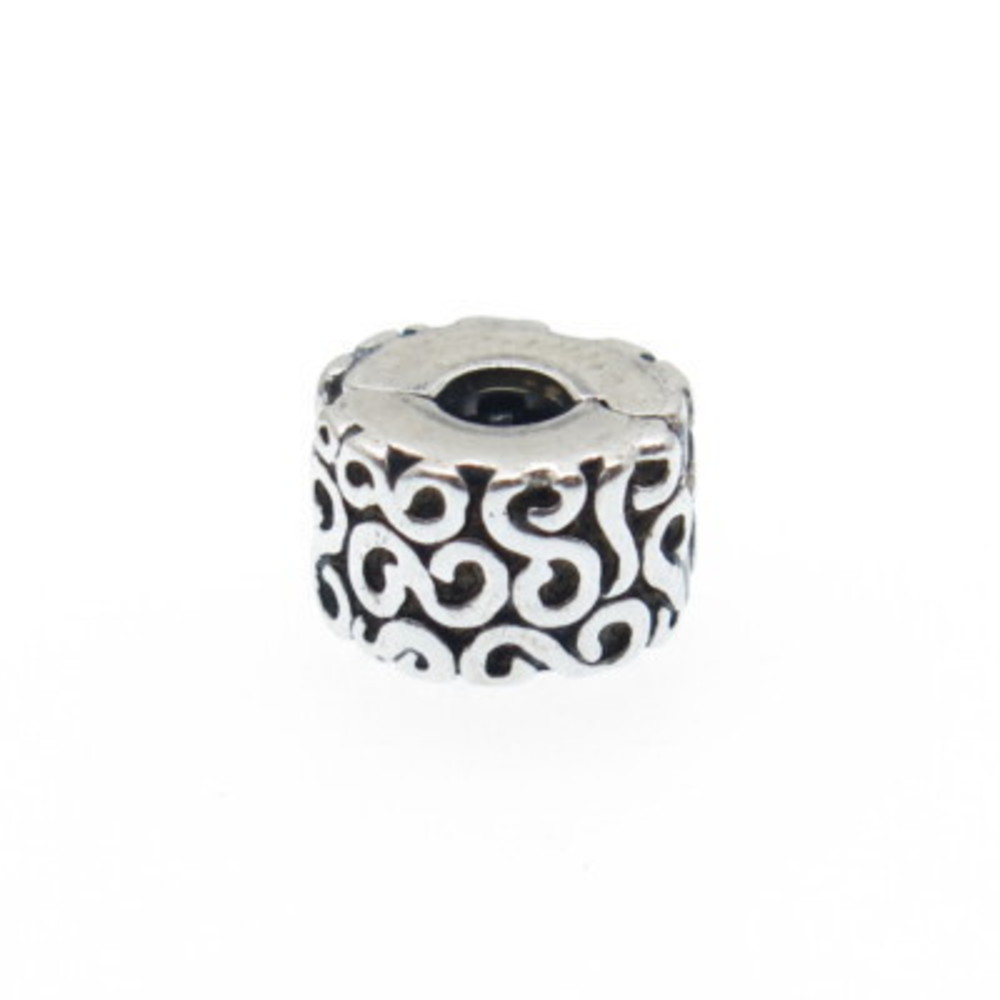 PANDORA 925 Sterling Silver Swirl Oxidized Clip Charm - Picture 7 of 8